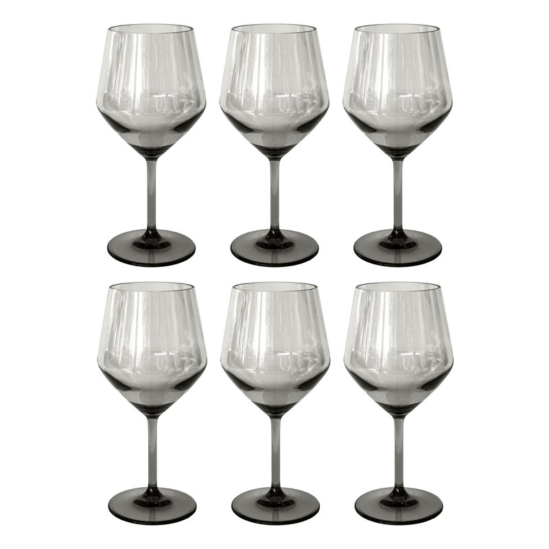 Verre à pied Kharan gris clair, Gris