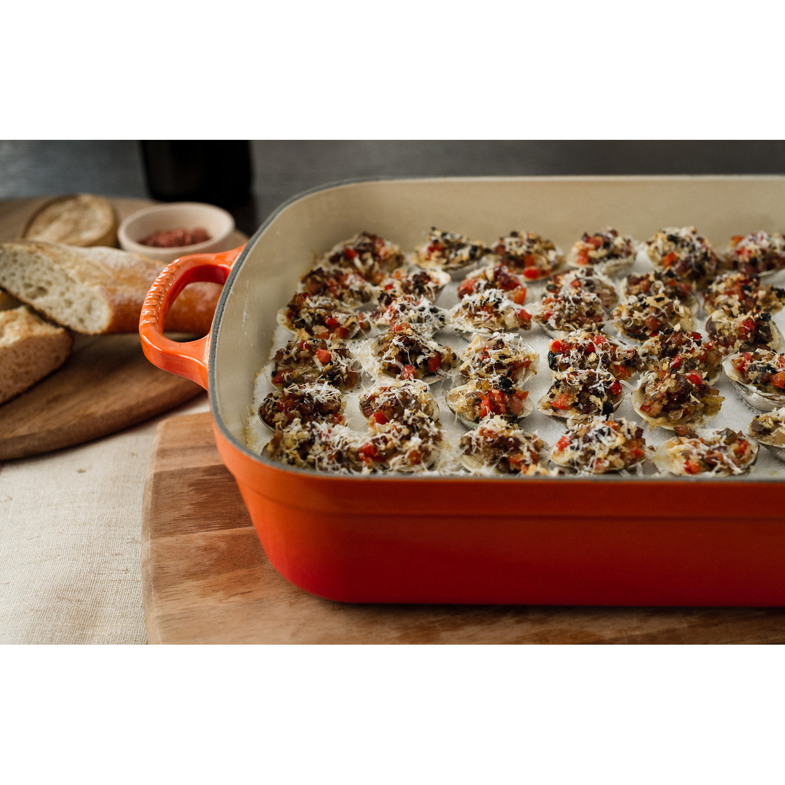 Le Creuset Signature Enameled Cast Iron Roaster, 5.25 qt., Flame