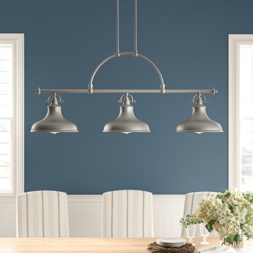 Three Posts™ Warrenville 3 - Light Kitchen Island Pendant & Reviews ...