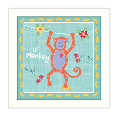 «Beetle and Bob Baby Monkey», reproduction d'art mural encadré