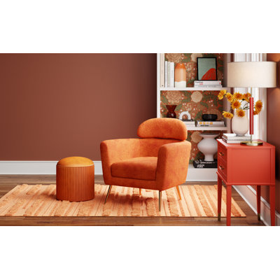 Hartzler Hand-Woven Flatweave Wool/Cotton Rust/Orange Area Rug