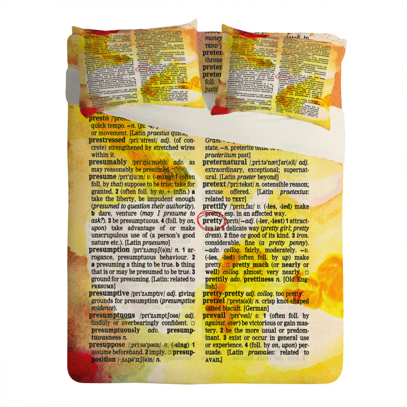 Taie d’oreiller joli dictionary art dictionary, Standard