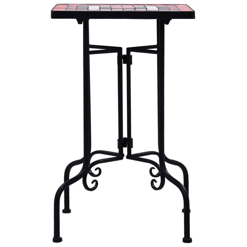 Clubmoss Square 35Cm L Bistro Table, Terracotta/White