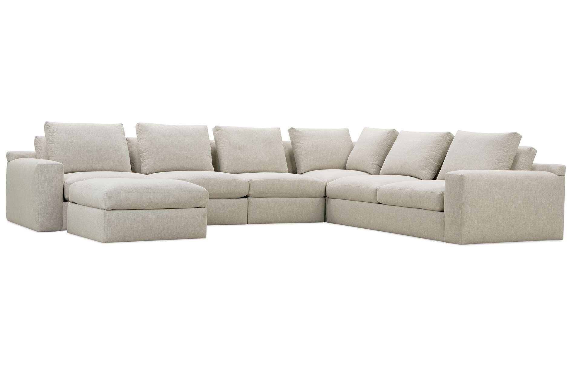 Caspian Upholstered Curved Arms Sectional Sofa White and Black – Midtown  Outlet Home Furnishings