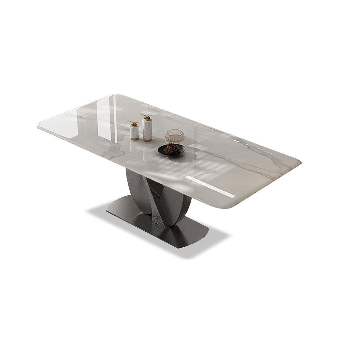 Orren Ellis Rectangular Sintered Stone tabletop Dining Table | Wayfair