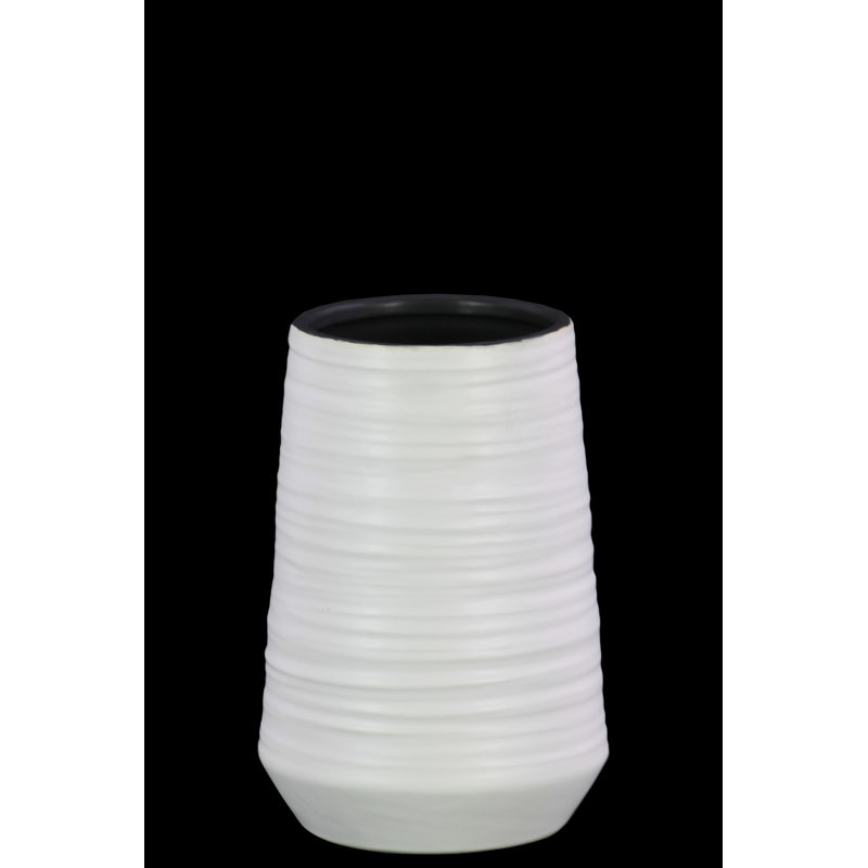Vase de table ronde en céramique ornée décorative, H 7,5 po x l 5 po x P 5 po