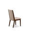 L'ensemble 3 pièces de table et chaises de cuisine comprend une table de salle à manger ronde avec piédestal et 2 chaises Parsons en tissu brun clair clair, 30 x 30 pouces, acajou-109261726-109261727