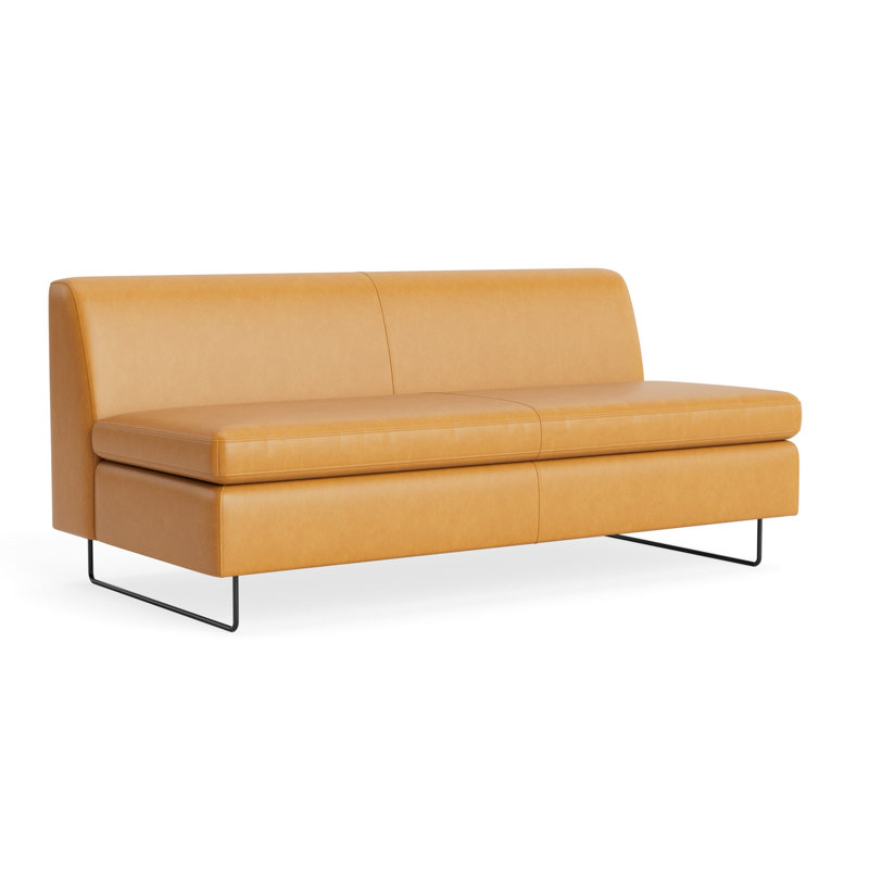 MTO - Clyde 67" Sofa w/ Black Legs, Canyon Leather