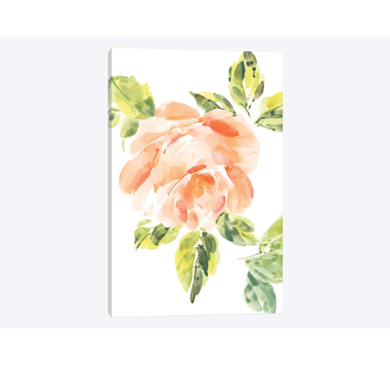 « rosa no. 3 » par melissa selmin, reproduction d’impression sur toile tendue, H 24 po x l 16 po x P 1 po, Blanc