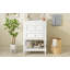 Meuble-lavabo 24 po avec lavabo en céramique, armoire de rangement avec tablette ouverte, armoire de salle de bain rétro avec 2 tiroirs