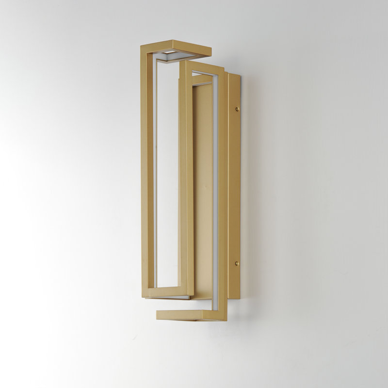 Ilah Aluminum LED Flush Mounted Sconce, Gold