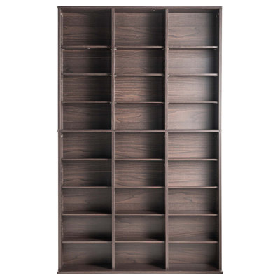 Adjustable Media Storage Cabinet with 9 Layers, 27 Compartments, Holds 756 CDs, DVD Shelf for Organized Collections