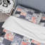 Ensemble de housse de couette à motif argent et pêche roses-744535822