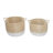 Seagrass Handmade Two Toned Decorative and Functional Storage Basket with Handles