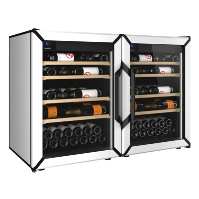 Goguette Dual Small Single Zone Wine Fridge – 100+ Bottle Capacity (Black)