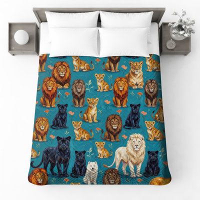 Couvre-lit matelassé Lions And Panthers