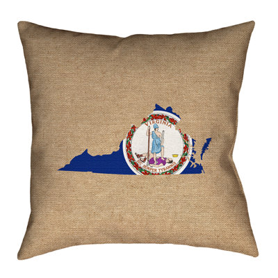 Housse de coussin en fausse ligne et coussin décoratif à double face de virginie state