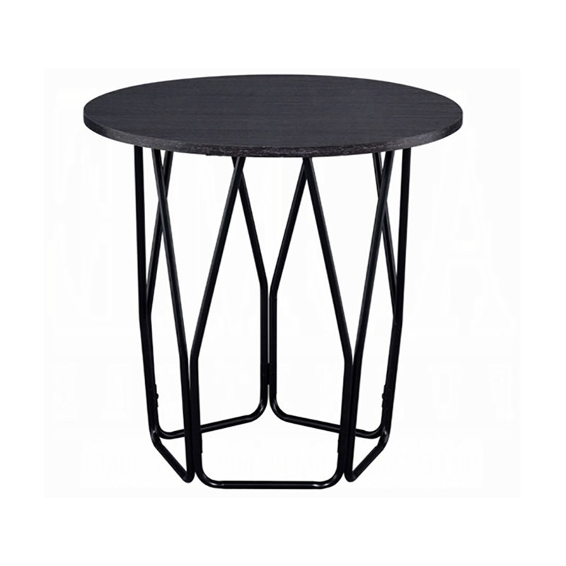 22.40" W End Table, Espresso & Black