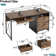 Labelle 55" W Writing Study Computer Table Workstation with Keyboard Tray