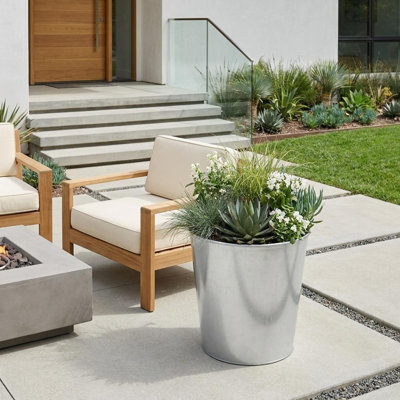 Pot à fleurs rond en plastique recyclé 5 po