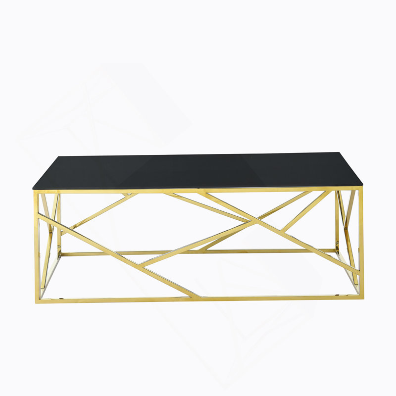 31.4 Inch Modern Two-Tier Square Coffee Table - An Elegant Combination of Clear Glass and Marble Pattern Sticker.It can be used as a coffee table,a side table or a display stand.