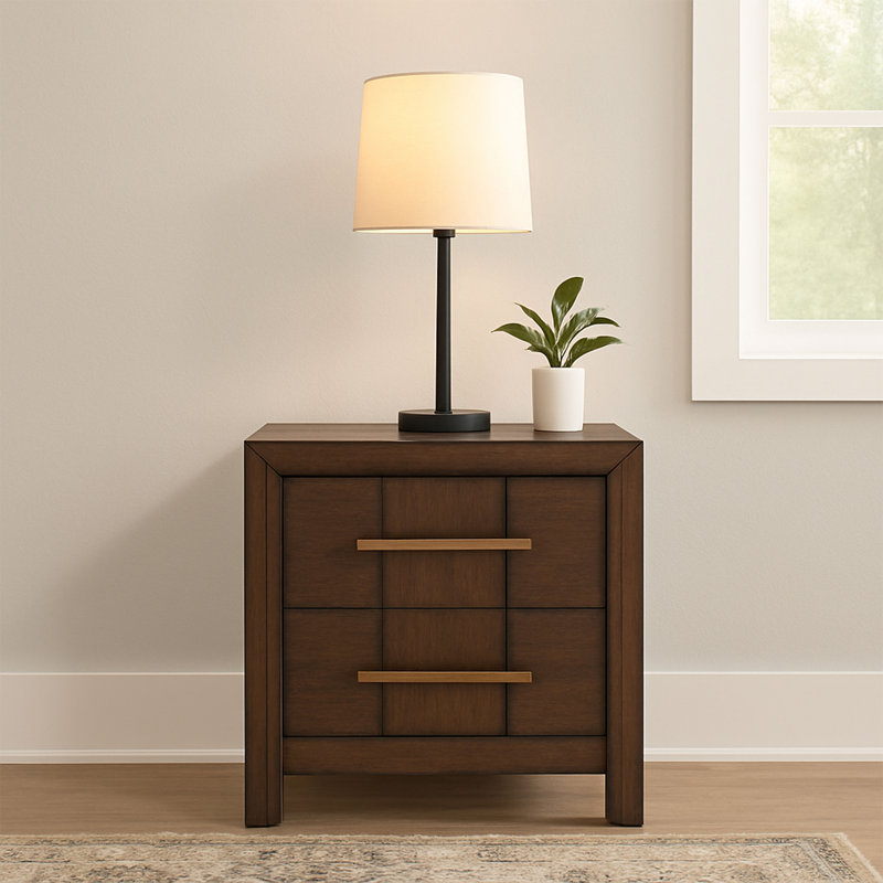 Adryan 23.5'' W Nightstand, Brown