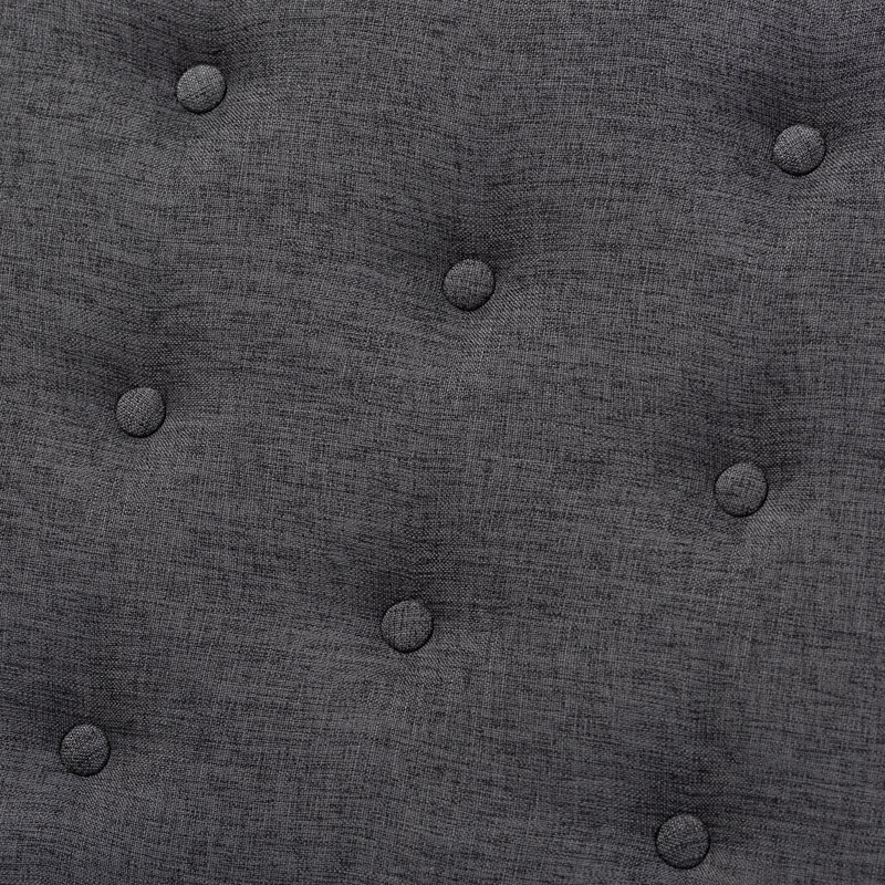 Aaidah Polyester Upholstered Bench, Dark Gray
