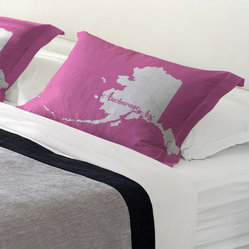 Pillow Sham, King, Polyester, Pink