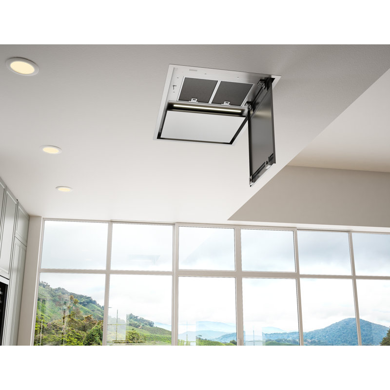 Zephyr Lux 43 in. Island Range Hood with LED Lights, Stainless Steel