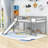 Twin Size Wood Loft Bed with Slide-65982869