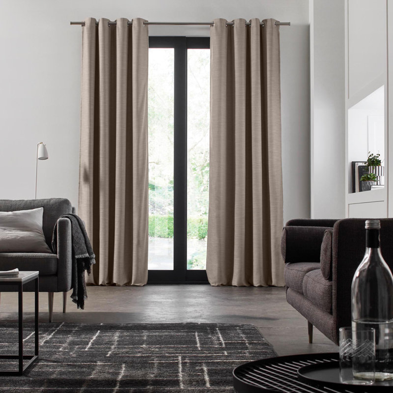 Bellavista Blackout Door Curtain Single Panel, 145 W x 280 D cm, Taupe
