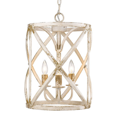 Luminaire suspendu cylindrique à 3 lumières