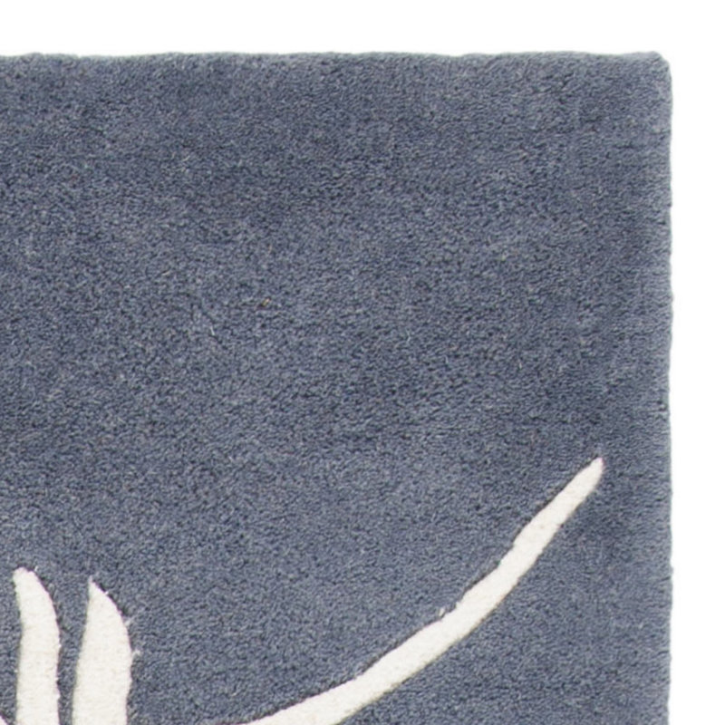 Candelo Soho Hand Tufted Wool And Viscose Floral Rug, Rectangle 2' x 3'