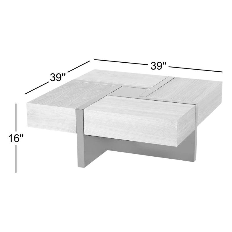 Table basse avec rangement Elka, Brun / noir