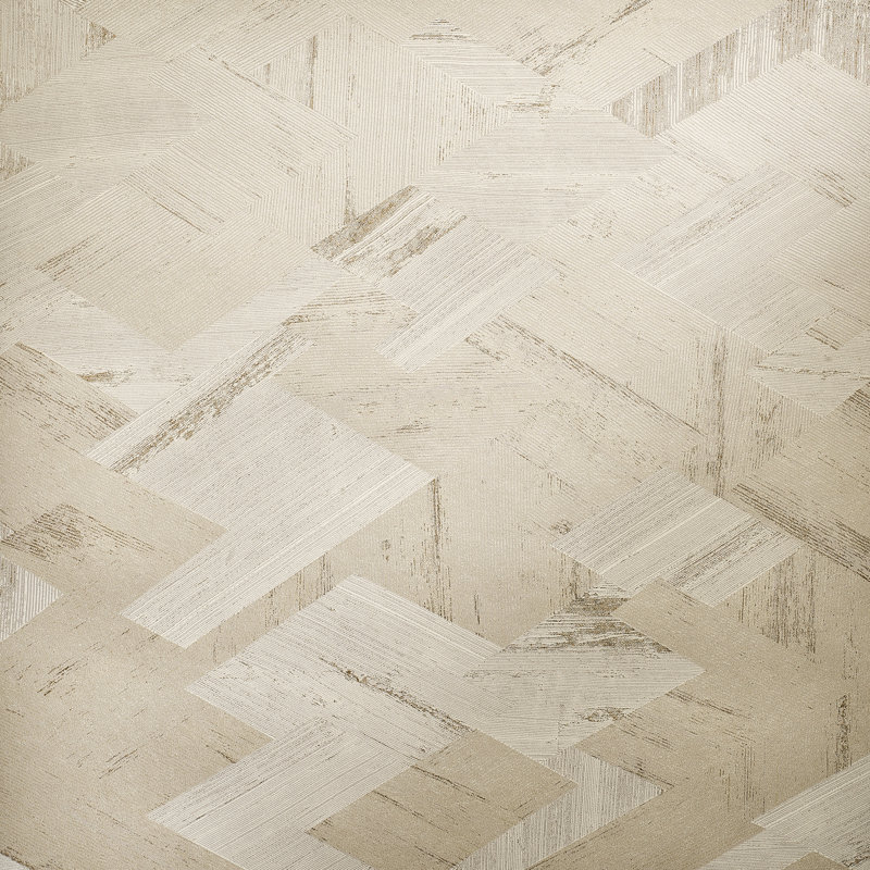 Rouleau de papier peint géométrique Slow Living, Or sablé