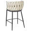 Aylena Upholstered Counter Stool with Metal Frame-859223854