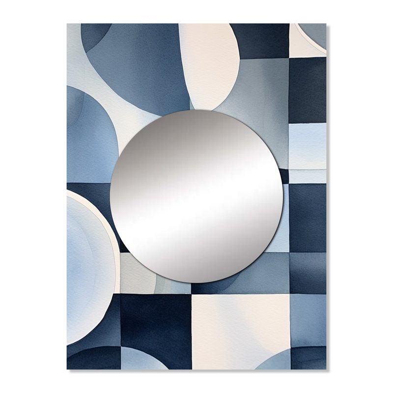 Lurene Essence Of Simplicity III - décor de miroir mural unique et minimaliste, grand miroir moderne, impression d'art en métal