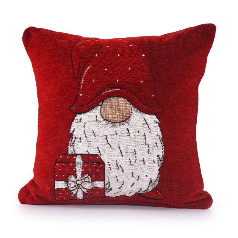 Taylorville Patchwork Square Euro Cushion, Red