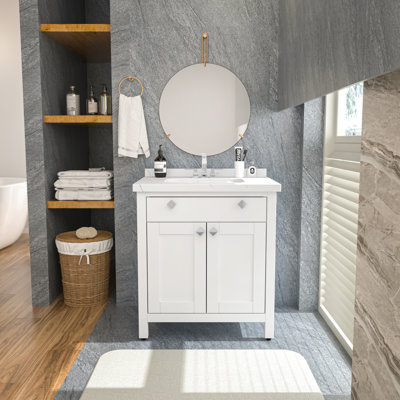 Elfand 31'' Single Bathroom Vanity with Engineered Marble Top