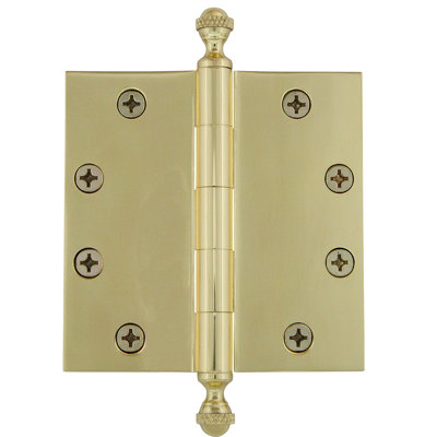 4.5'' x 4.5'' Brass Butt Bearing Hinge