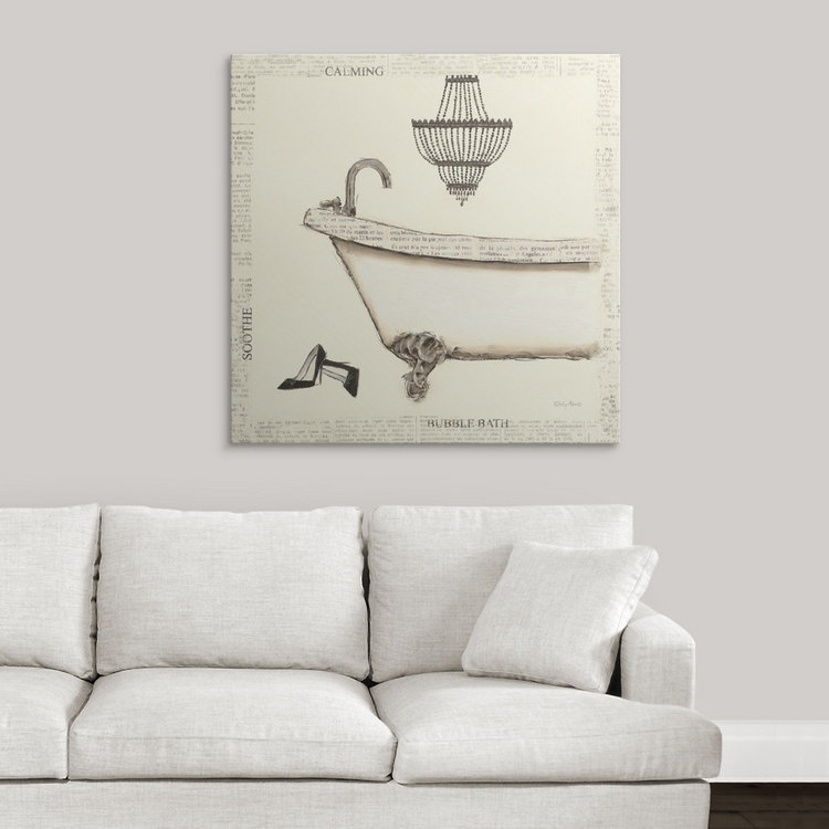 « i-salle de bain », impression Emily's Boudoir, H 35 po x l 35 po x P 1,5 po, Toile
