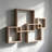 Intersecting Cube Floating Wall Shelf | 2-in-1 Geometric Decor & Display Accent Shelf | 25.5" H x 17.75" W x 4" D-1294073768
