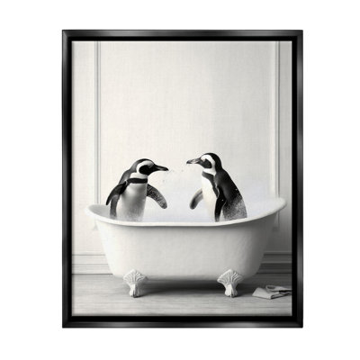 " Penguin Duo In Bath " by Lazar Studio