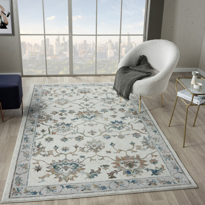 Tapis performance d'intérieur / floral Nekiesha