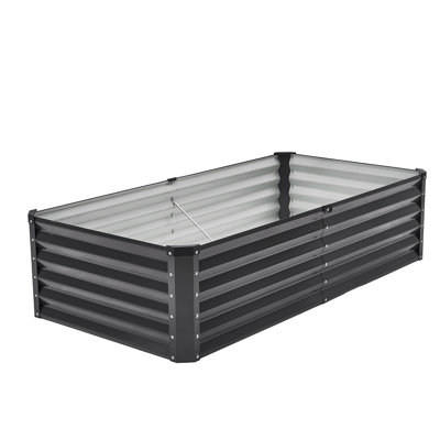 Jardinière en métal surélevée avec jardin 6x3x1.5ft