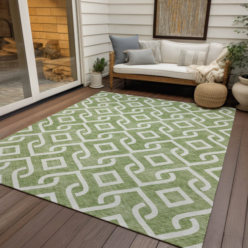 Langley Street Mukul Geometric Indoor / Outdoor Rug | Wayfair