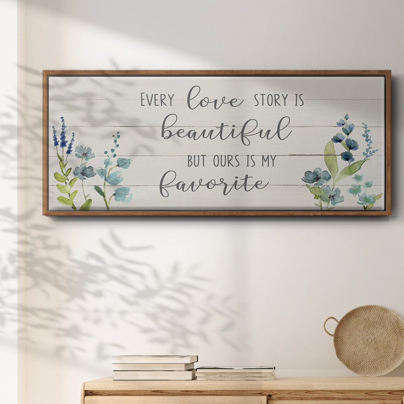 Love Story - toile encadrée, H 8 po x l 20 po