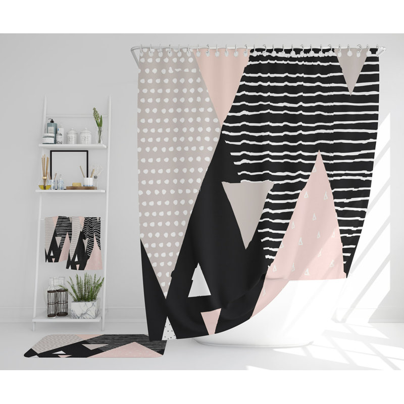 Nefen Polyester Shower Curtain Set