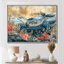 Aquarium avec sceaux au-dessus du corail I - art mural phoque