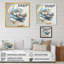 «Chic Blue Blooming Flower I», impressions sur toile et fleurs-258969657-258969656